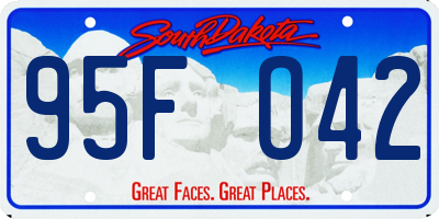 SD license plate 95FO42