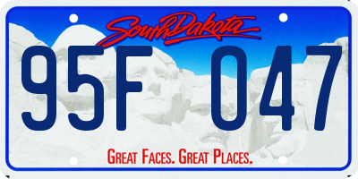 SD license plate 95FO47