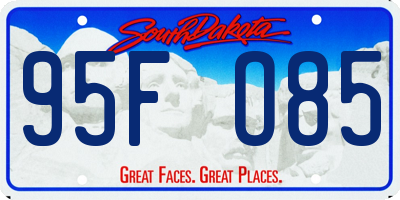 SD license plate 95FO85