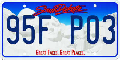 SD license plate 95FP03