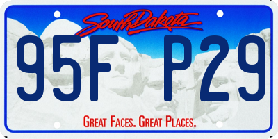 SD license plate 95FP29