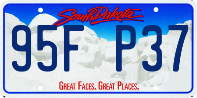SD license plate 95FP37