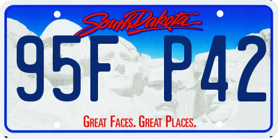 SD license plate 95FP42