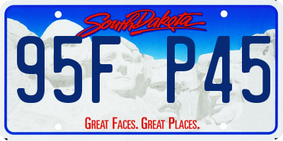 SD license plate 95FP45