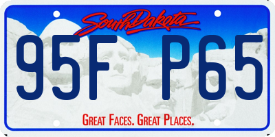 SD license plate 95FP65
