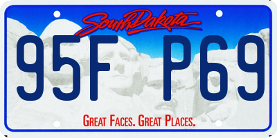 SD license plate 95FP69