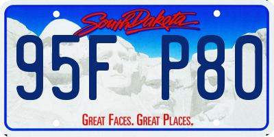 SD license plate 95FP80