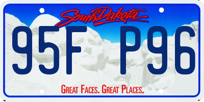 SD license plate 95FP96