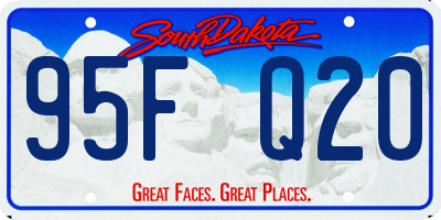 SD license plate 95FQ20