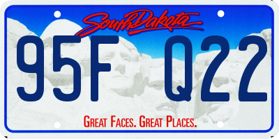 SD license plate 95FQ22