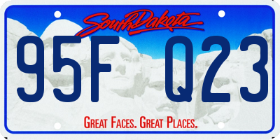 SD license plate 95FQ23