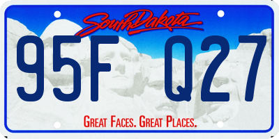 SD license plate 95FQ27