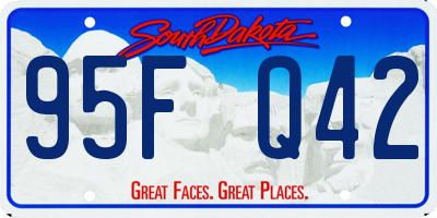 SD license plate 95FQ42