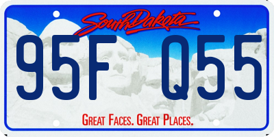 SD license plate 95FQ55