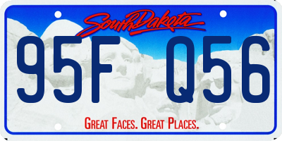 SD license plate 95FQ56