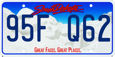 SD license plate 95FQ62