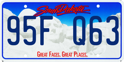 SD license plate 95FQ63