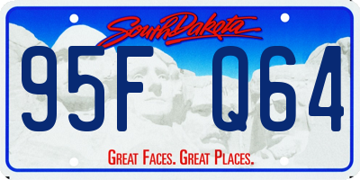SD license plate 95FQ64