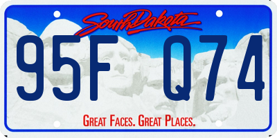 SD license plate 95FQ74