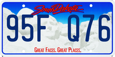 SD license plate 95FQ76