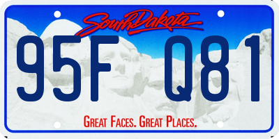 SD license plate 95FQ81