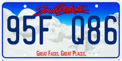SD license plate 95FQ86