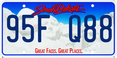 SD license plate 95FQ88
