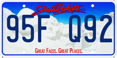 SD license plate 95FQ92