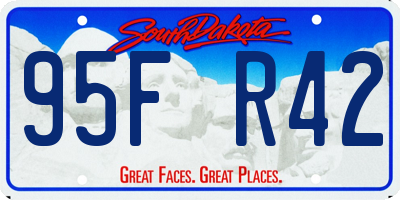 SD license plate 95FR42