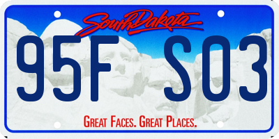 SD license plate 95FS03
