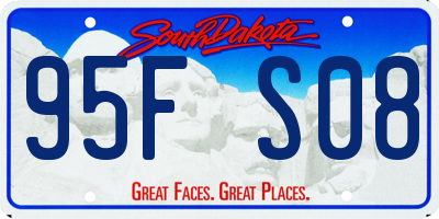 SD license plate 95FS08