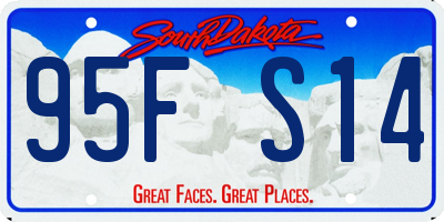 SD license plate 95FS14