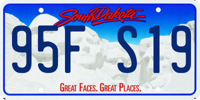 SD license plate 95FS19