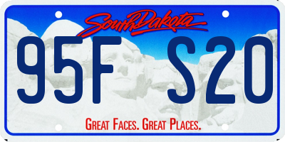 SD license plate 95FS20