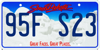 SD license plate 95FS23