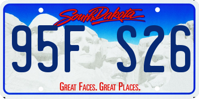 SD license plate 95FS26