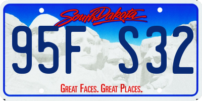 SD license plate 95FS32