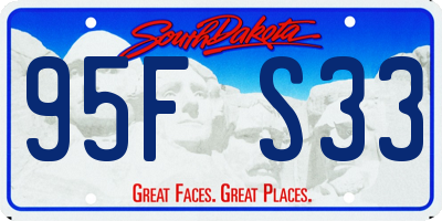 SD license plate 95FS33