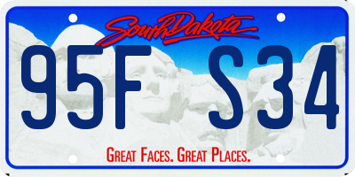 SD license plate 95FS34
