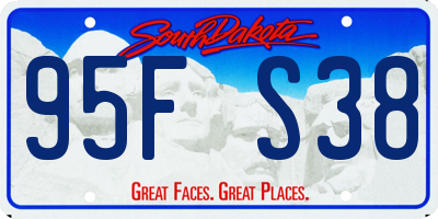 SD license plate 95FS38