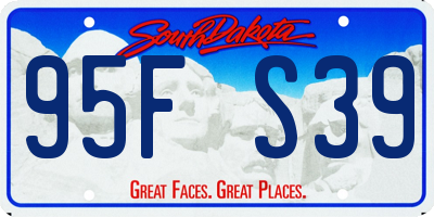 SD license plate 95FS39