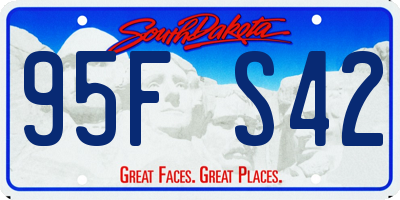 SD license plate 95FS42