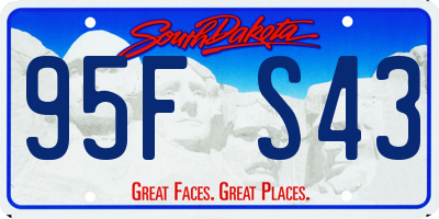 SD license plate 95FS43
