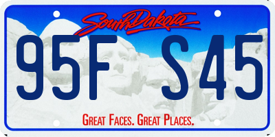 SD license plate 95FS45