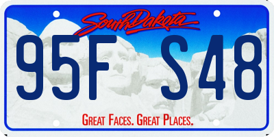 SD license plate 95FS48