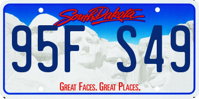 SD license plate 95FS49