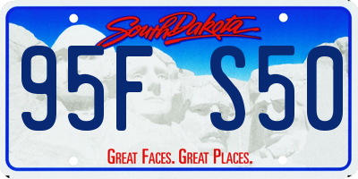 SD license plate 95FS50