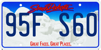 SD license plate 95FS60