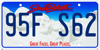 SD license plate 95FS62