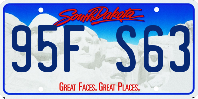 SD license plate 95FS63
